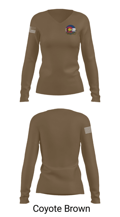 Colorado National Guard Biathlon Team 24779519 Women's Long Sleeve V-neck Shirt - 15