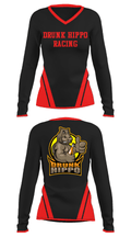 Drunk Hippo Racing 90284790 Women's Long Sleeve V-neck Shirt - 23
