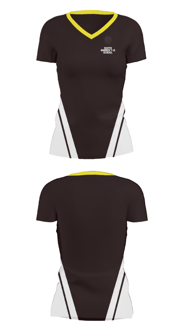 Women's Short Sleeve Vneck Shirt, South Barber 7-12 School, Spirit Store, Teamtime, Team time, sublimation, custom sports apparel, team uniforms, spirit wear, spiritwear, sports uniforms, custom shirts, team store, custom team store, fundraiser sports, apparel fundraiser