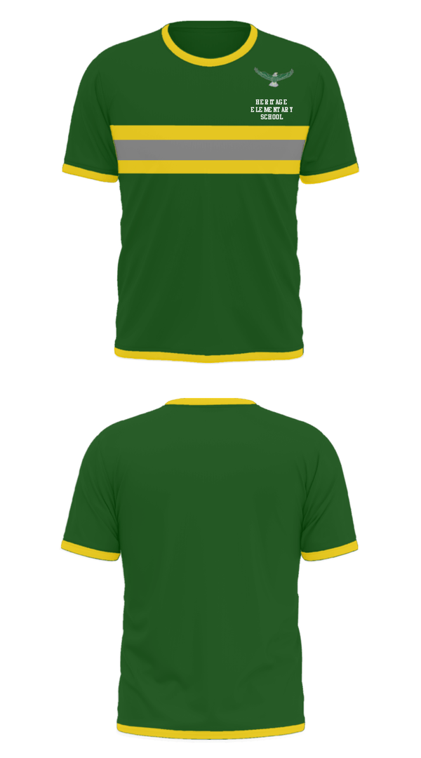 Short Sleeve Performance Shirt, Heritage Elementary School, Spirit Store, Teamtime, Team time, sublimation, custom sports apparel, team uniforms, spirit wear, spiritwear, sports uniforms, custom shirts, team store, custom team store, fundraiser sports, apparel fundraiser
