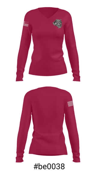 Women's Long Sleeve Vneck Shirt, Brighton Youth Wrestling Club, Wrestling, Teamtime, Team time, sublimation, custom sports apparel, team uniforms, spirit wear, spiritwear, sports uniforms, custom shirts, team store, custom team store, fundraiser sports, apparel fundraiser