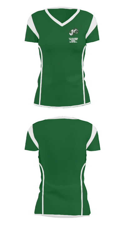 Williamsburg Charter High School Basketball 20625622 Women's Short Sleeve V-neck Shirt - 29