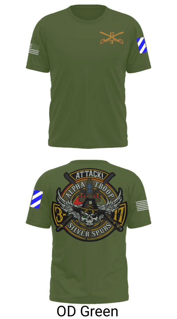 Short Sleeve Performance Shirt, A/3-17 ACS, Army, Teamtime, Team time, sublimation, custom sports apparel, team uniforms, spirit wear, spiritwear, sports uniforms, custom shirts, team store, custom team store, fundraiser sports, apparel fundraiser