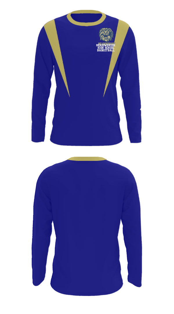 Long Sleeve Performance Shirt, Meadowbrook High School Basketball, Women's Basketball, Teamtime, Team time, sublimation, custom sports apparel, team uniforms, spirit wear, spiritwear, sports uniforms, custom shirts, team store, custom team store, fundraiser sports, apparel fundraiser