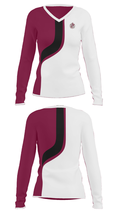 FLYING TIGERS 50875529 Women's Long Sleeve V-neck Shirt - 35