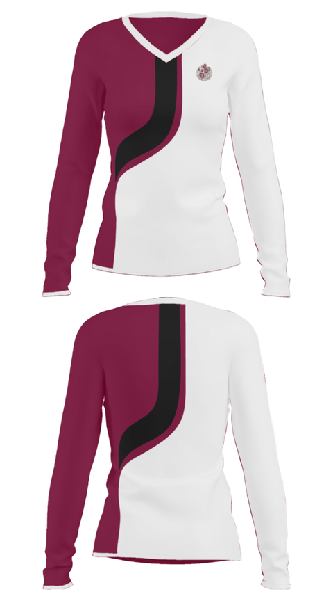 Women's Long Sleeve Vneck Shirt, FLYING TIGERS, Cycling, Teamtime, Team time, sublimation, custom sports apparel, team uniforms, spirit wear, spiritwear, sports uniforms, custom shirts, team store, custom team store, fundraiser sports, apparel fundraiser