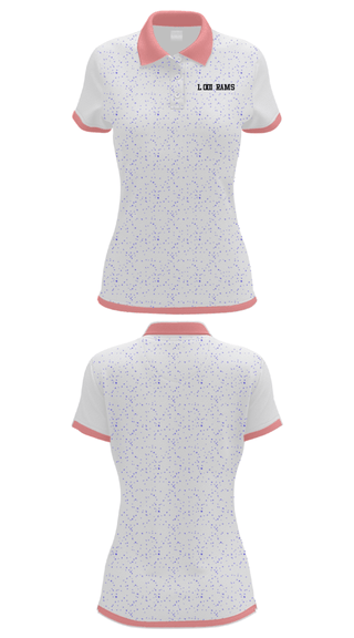 Women's Short Sleeve Performance Polo, Lodi Rams, Men's Basketball, Teamtime, Team time, sublimation, custom sports apparel, team uniforms, spirit wear, spiritwear, sports uniforms, custom shirts, team store, custom team store, fundraiser sports, apparel fundraiser