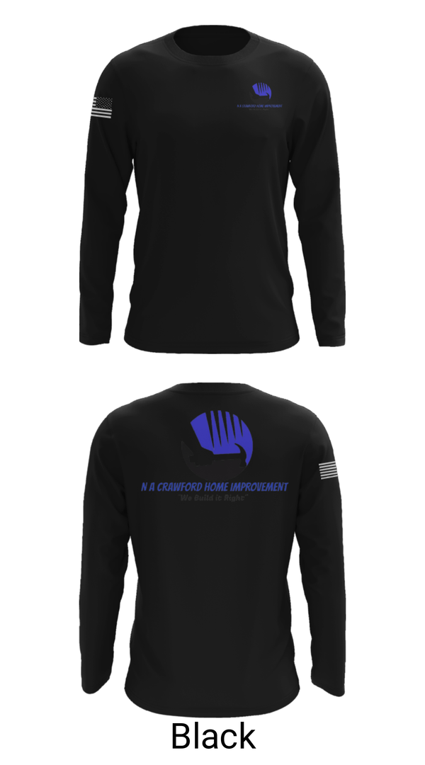 Long Sleeve Performance Shirt, NA Crawford Home Improvement, , Teamtime, Team time, sublimation, custom sports apparel, team uniforms, spirit wear, spiritwear, sports uniforms, custom shirts, team store, custom team store, fundraiser sports, apparel fundraiser