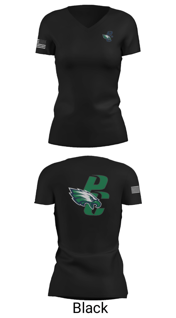 Women's Short Sleeve Vneck Shirt, Pine Creek High School Basketball, Women's Basketball, Teamtime, Team time, sublimation, custom sports apparel, team uniforms, spirit wear, spiritwear, sports uniforms, custom shirts, team store, custom team store, fundraiser sports, apparel fundraiser