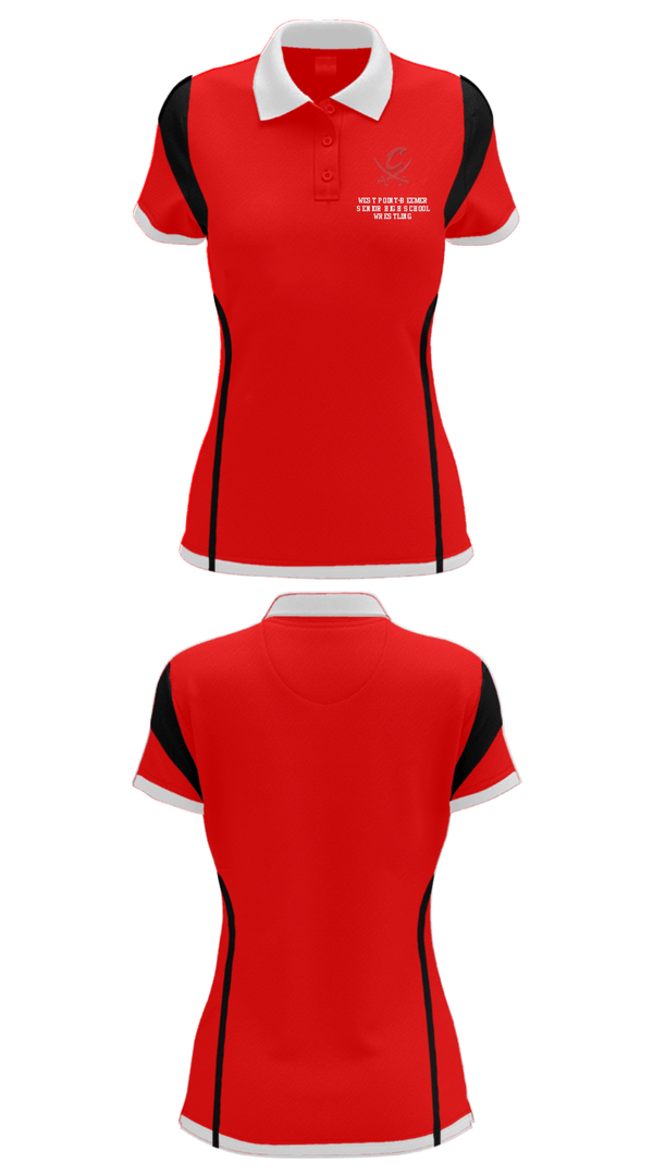 Women's Short Sleeve Performance Polo, West Point-Beemer Senior High School Wrestling, Wrestling, Teamtime, Team time, sublimation, custom sports apparel, team uniforms, spirit wear, spiritwear, sports uniforms, custom shirts, team store, custom team store, fundraiser sports, apparel fundraiser