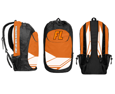 Gear Bag, Fort Lee Boys Basketball, Men's Basketball, Teamtime, Team time, sublimation, custom sports apparel, team uniforms, spirit wear, spiritwear, sports uniforms, custom shirts, team store, custom team store, fundraiser sports, apparel fundraiser