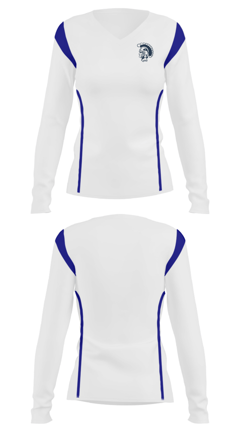 Women's Long Sleeve Vneck Shirt, Pottstown High School Basketball, Men's Basketball, Teamtime, Team time, sublimation, custom sports apparel, team uniforms, spirit wear, spiritwear, sports uniforms, custom shirts, team store, custom team store, fundraiser sports, apparel fundraiser