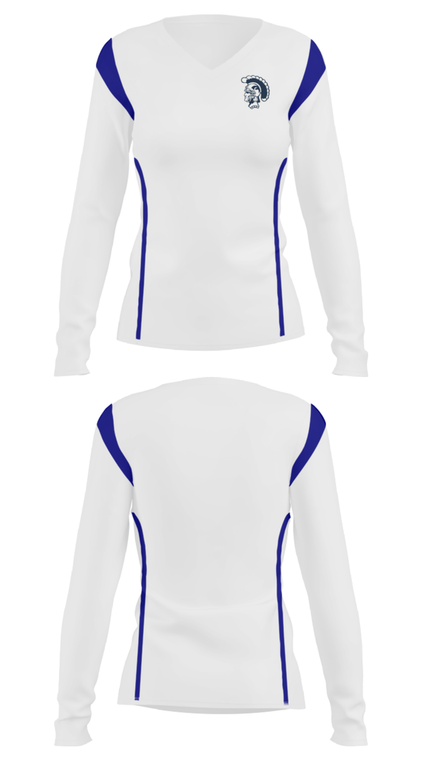 Women's Long Sleeve Vneck Shirt, Pottstown High School Basketball, Men's Basketball, Teamtime, Team time, sublimation, custom sports apparel, team uniforms, spirit wear, spiritwear, sports uniforms, custom shirts, team store, custom team store, fundraiser sports, apparel fundraiser