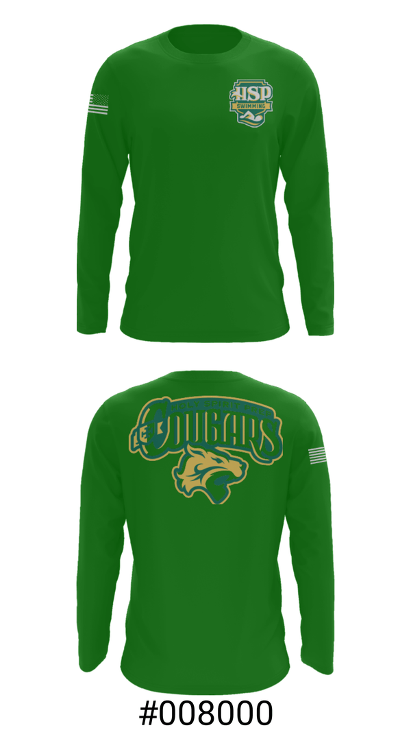 Long Sleeve Performance Shirt, Holy Spirit Preparatory Upper School Swimming, Swimming, Teamtime, Team time, sublimation, custom sports apparel, team uniforms, spirit wear, spiritwear, sports uniforms, custom shirts, team store, custom team store, fundraiser sports, apparel fundraiser