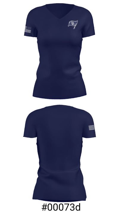 Saint Edward's High School Basketball 73052141 Women's Short Sleeve V-neck Shirt - 21