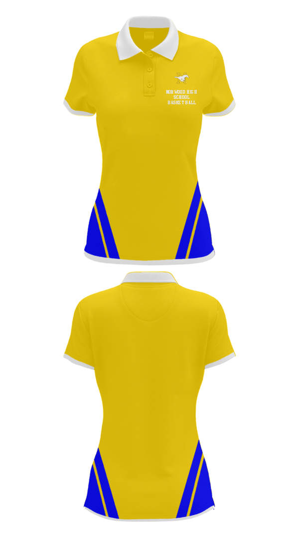 Women's Short Sleeve Performance Polo, Norwood High School Basketball, Women's Basketball, Teamtime, Team time, sublimation, custom sports apparel, team uniforms, spirit wear, spiritwear, sports uniforms, custom shirts, team store, custom team store, fundraiser sports, apparel fundraiser