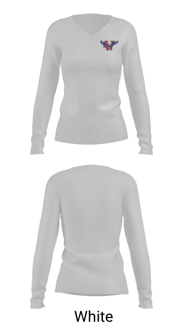 Women's Long Sleeve Vneck Shirt, Wellsville High School Wrestling, Wrestling, Teamtime, Team time, sublimation, custom sports apparel, team uniforms, spirit wear, spiritwear, sports uniforms, custom shirts, team store, custom team store, fundraiser sports, apparel fundraiser