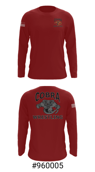 Long Sleeve Performance Shirt, Cobra Wrestling Club, Wrestling, Teamtime, Team time, sublimation, custom sports apparel, team uniforms, spirit wear, spiritwear, sports uniforms, custom shirts, team store, custom team store, fundraiser sports, apparel fundraiser