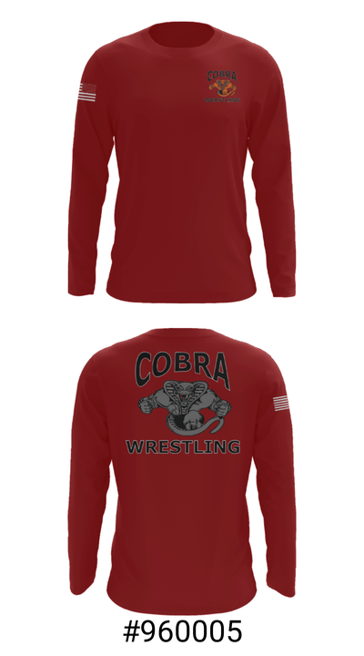 Cobra Wrestling Club 82904372 Long Sleeve Performance Shirt - 18