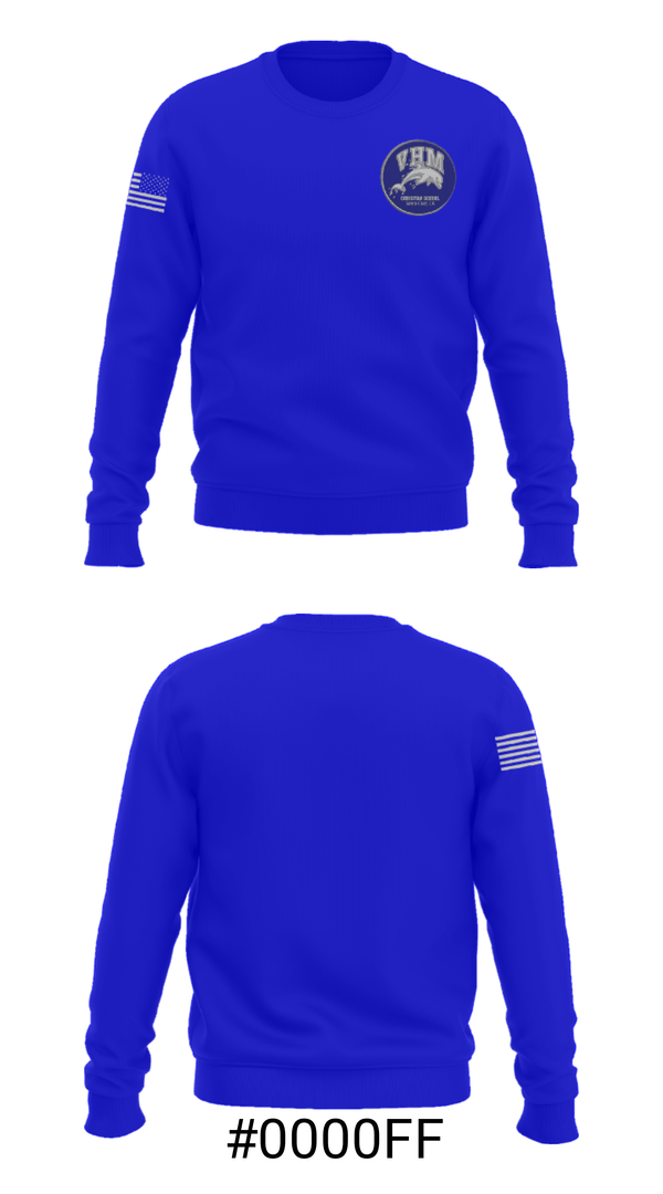 Crew Neck Sweatshirt, Vhm Christian School Basketball, Men's Basketball, Teamtime, Team time, sublimation, custom sports apparel, team uniforms, spirit wear, spiritwear, sports uniforms, custom shirts, team store, custom team store, fundraiser sports, apparel fundraiser