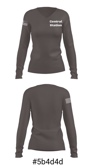 Women's Long Sleeve Vneck Shirt, Central Station, Police, Teamtime, Team time, sublimation, custom sports apparel, team uniforms, spirit wear, spiritwear, sports uniforms, custom shirts, team store, custom team store, fundraiser sports, apparel fundraiser
