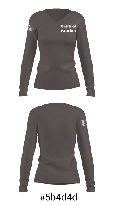 Central Station 93595769 Women's Long Sleeve V-neck Shirt - 7