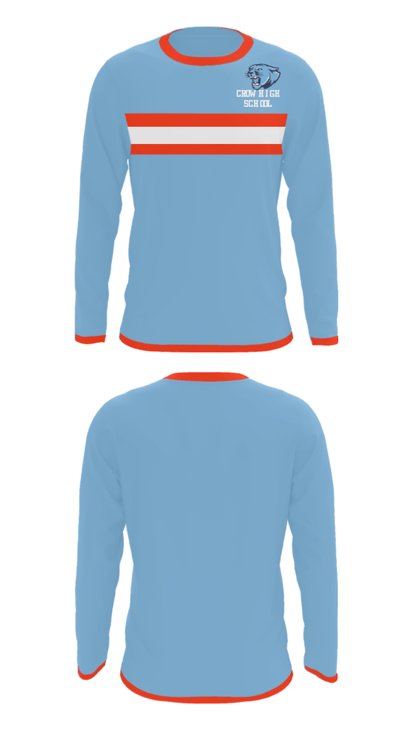 Long Sleeve Performance Shirt, Crow High School, Spirit Store, Teamtime, Team time, sublimation, custom sports apparel, team uniforms, spirit wear, spiritwear, sports uniforms, custom shirts, team store, custom team store, fundraiser sports, apparel fundraiser