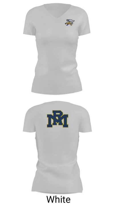 Rocky Mount High School Basketball 86010063 Women's Short Sleeve V-neck Shirt - 7