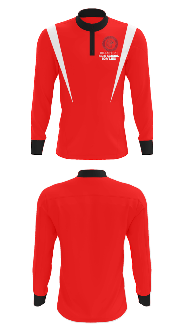 Quarter Zip Jacket, Hillsboro High School Bowling, Bowling, Teamtime, Team time, sublimation, custom sports apparel, team uniforms, spirit wear, spiritwear, sports uniforms, custom shirts, team store, custom team store, fundraiser sports, apparel fundraiser