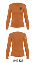 Powers Catholic High School Basketball 53830164 Women's Long Sleeve V-neck Shirt - 20