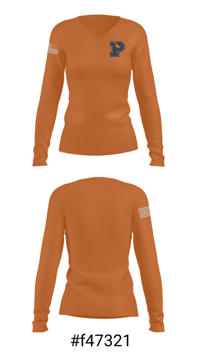 Powers Catholic High School Basketball 53830164 Women's Long Sleeve V-neck Shirt - 20