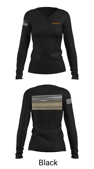 Women's Long Sleeve Vneck Shirt, North GA Gutters And Roofing, , Teamtime, Team time, sublimation, custom sports apparel, team uniforms, spirit wear, spiritwear, sports uniforms, custom shirts, team store, custom team store, fundraiser sports, apparel fundraiser