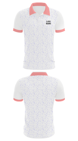 Short Sleeve Performance Polo, Lodi Rams, Men's Basketball, Teamtime, Team time, sublimation, custom sports apparel, team uniforms, spirit wear, spiritwear, sports uniforms, custom shirts, team store, custom team store, fundraiser sports, apparel fundraiser