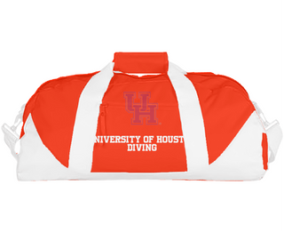 Duffle Bag, University Of Houston Diving, Spirit Store, Teamtime, Team time, sublimation, custom sports apparel, team uniforms, spirit wear, spiritwear, sports uniforms, custom shirts, team store, custom team store, fundraiser sports, apparel fundraiser