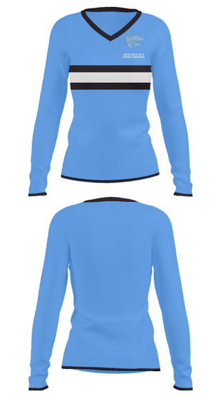 Women's Long Sleeve Vneck Shirt, Centreville High School Gymnastics, Spirit Store, Teamtime, Team time, sublimation, custom sports apparel, team uniforms, spirit wear, spiritwear, sports uniforms, custom shirts, team store, custom team store, fundraiser sports, apparel fundraiser