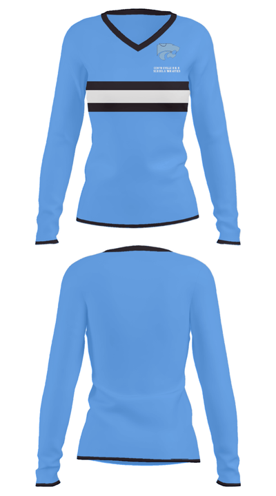 Centreville High School Gymnastics 91161928 Women's Long Sleeve V-neck Shirt - 31