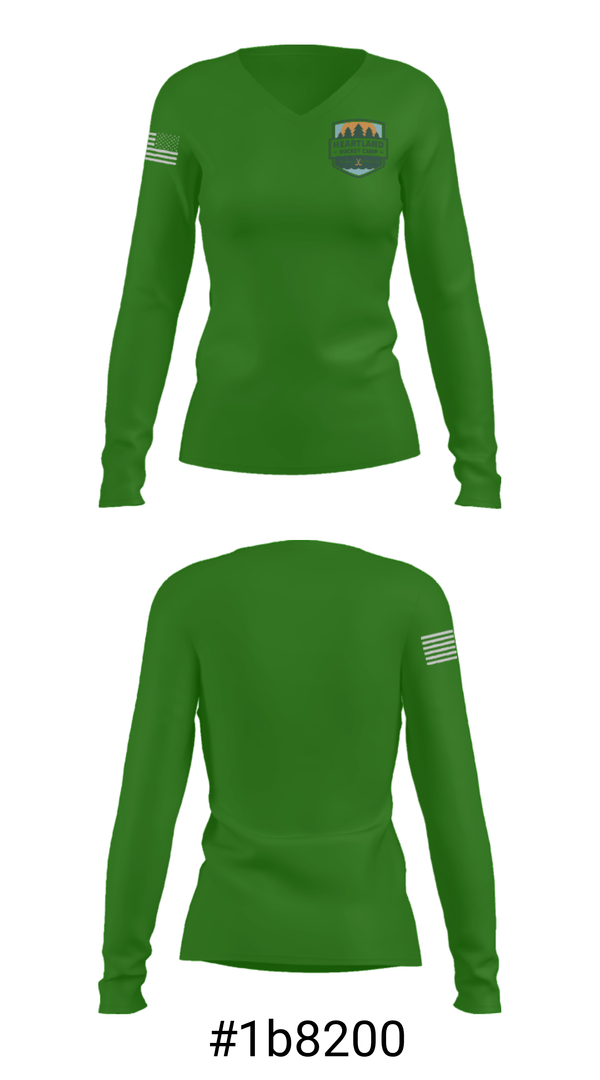 Women's Long Sleeve Vneck Shirt, hoc, Ice Hockey, Teamtime, Team time, sublimation, custom sports apparel, team uniforms, spirit wear, spiritwear, sports uniforms, custom shirts, team store, custom team store, fundraiser sports, apparel fundraiser