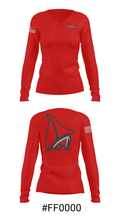 Detroit Lakes High School Swimming 15957792 Women's Long Sleeve V-neck Shirt - 20