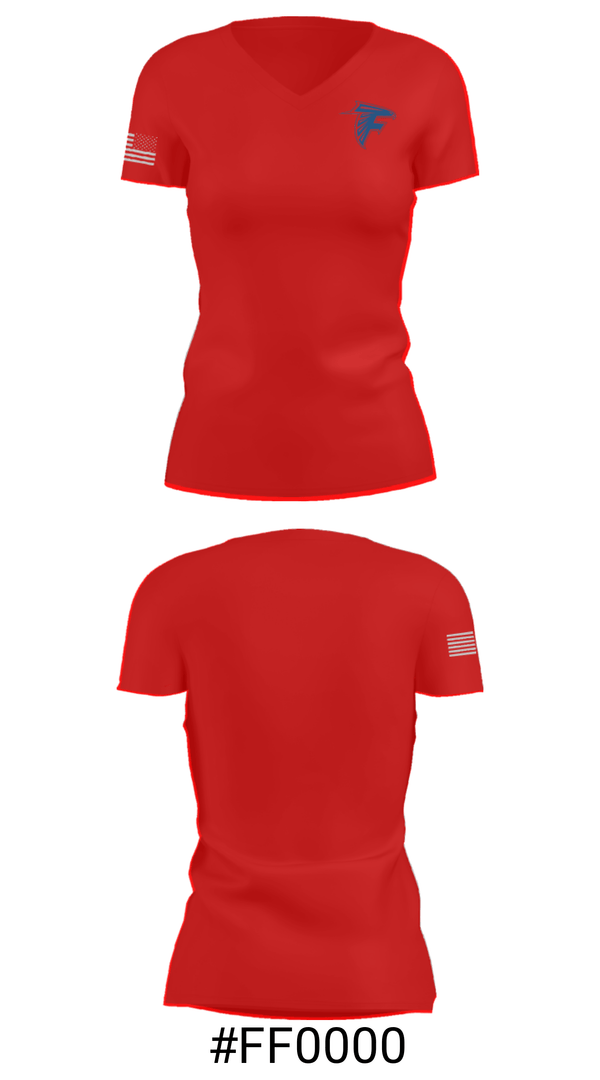 Women's Short Sleeve Vneck Shirt, Forbush High School Basketball, Men's Basketball, Teamtime, Team time, sublimation, custom sports apparel, team uniforms, spirit wear, spiritwear, sports uniforms, custom shirts, team store, custom team store, fundraiser sports, apparel fundraiser
