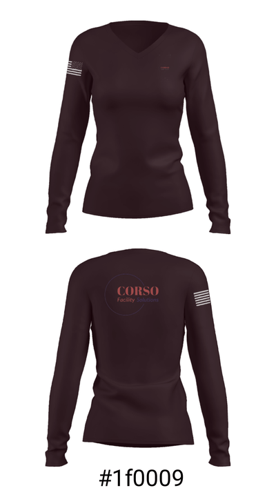 Corso Air Services 36015398 Women's Long Sleeve V-neck Shirt - 20