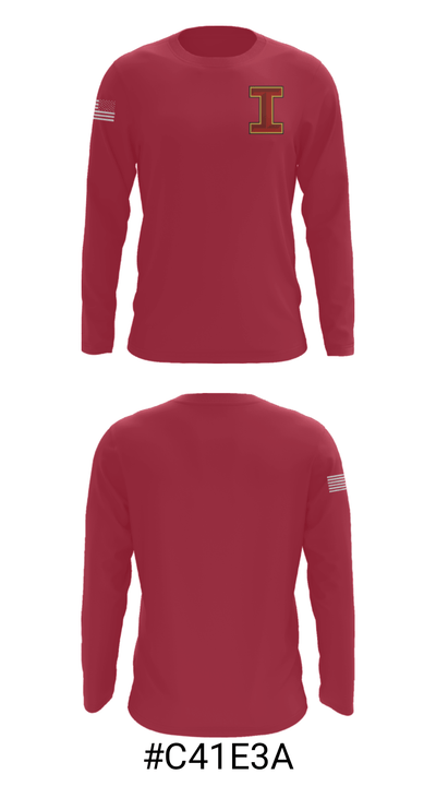 Ithaca High School Bowling 85996833 Long Sleeve Performance Shirt - 18
