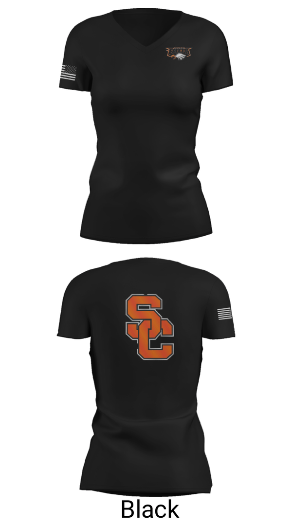 Women's Short Sleeve Vneck Shirt, South Charleston High School Wrestling, Wrestling, Teamtime, Team time, sublimation, custom sports apparel, team uniforms, spirit wear, spiritwear, sports uniforms, custom shirts, team store, custom team store, fundraiser sports, apparel fundraiser