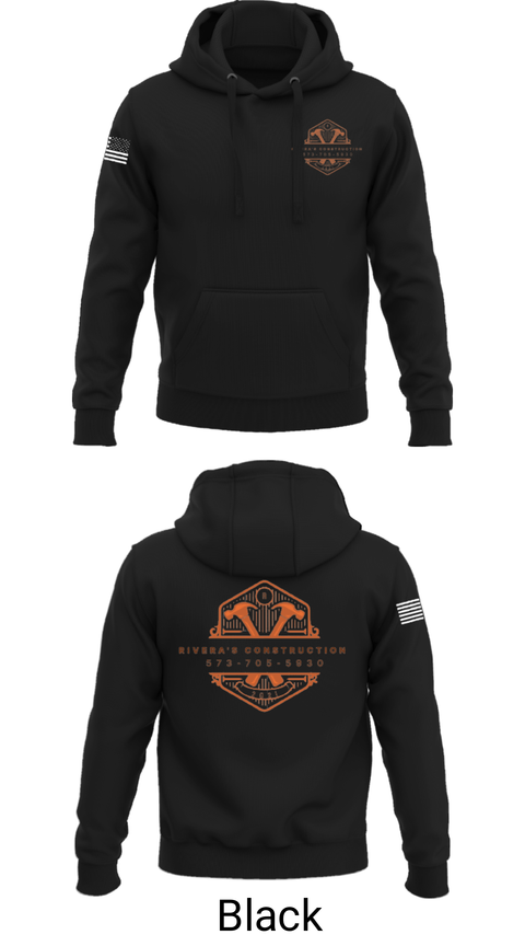 Hoodie, Rivera's Construction, , Teamtime, Team time, sublimation, custom sports apparel, team uniforms, spirit wear, spiritwear, sports uniforms, custom shirts, team store, custom team store, fundraiser sports, apparel fundraiser
