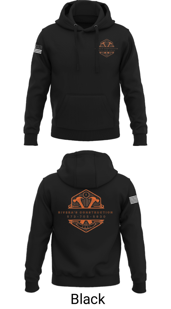 Hoodie, Rivera's Construction, , Teamtime, Team time, sublimation, custom sports apparel, team uniforms, spirit wear, spiritwear, sports uniforms, custom shirts, team store, custom team store, fundraiser sports, apparel fundraiser