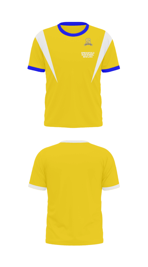 Short Sleeve Performance Shirt, Springfield High School Bowling, Bowling, Teamtime, Team time, sublimation, custom sports apparel, team uniforms, spirit wear, spiritwear, sports uniforms, custom shirts, team store, custom team store, fundraiser sports, apparel fundraiser