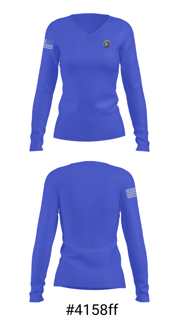 Women's Long Sleeve Vneck Shirt, ROYAL SHINE SOFT WASH, , Teamtime, Team time, sublimation, custom sports apparel, team uniforms, spirit wear, spiritwear, sports uniforms, custom shirts, team store, custom team store, fundraiser sports, apparel fundraiser