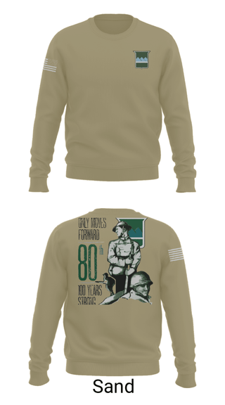 Crew Neck Sweatshirt, 80th Training Command, , Teamtime, Team time, sublimation, custom sports apparel, team uniforms, spirit wear, spiritwear, sports uniforms, custom shirts, team store, custom team store, fundraiser sports, apparel fundraiser