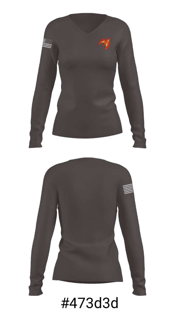 Women's Long Sleeve Vneck Shirt, Ohio Phoenix, Women's Basketball, Teamtime, Team time, sublimation, custom sports apparel, team uniforms, spirit wear, spiritwear, sports uniforms, custom shirts, team store, custom team store, fundraiser sports, apparel fundraiser