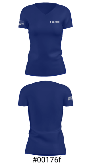 Women's Short Sleeve Vneck Shirt, E CO 21BEB, Army, Teamtime, Team time, sublimation, custom sports apparel, team uniforms, spirit wear, spiritwear, sports uniforms, custom shirts, team store, custom team store, fundraiser sports, apparel fundraiser