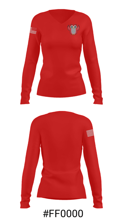 Hill Farm Elementary School 44885919 Women's Long Sleeve V-neck Shirt - 20